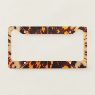 Tortoiseshell Pattern Chic Car License Plate Frame