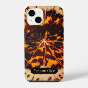 Tortoiseshell Seamless Pattern Brown Black Chic iPhone 14 Case