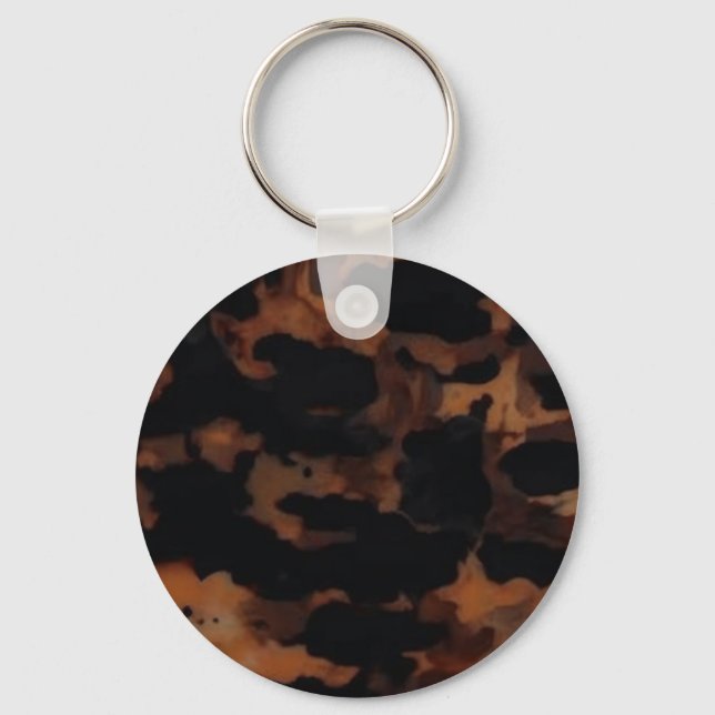 Tortoiseshell Seamless Pattern, Chic TortoiseShell Keychain (Front)