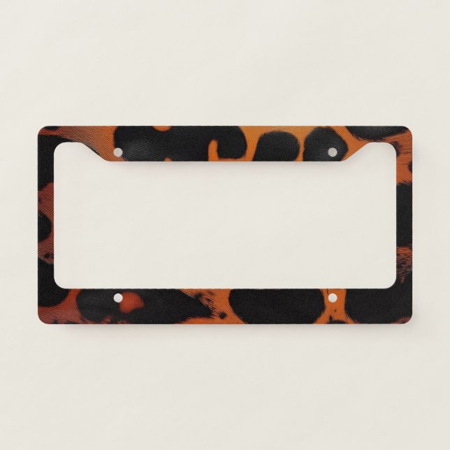 Tortoiseshell Seamless Pattern, Chic TortoiseShell License Plate Frame (Front)