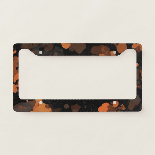 Tortoiseshell Seamless Pattern, Chic TortoiseShell License Plate Frame (Front)