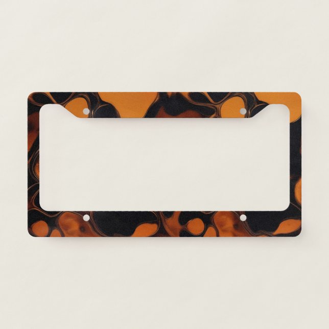 Tortoiseshell Seamless Pattern, Chic TortoiseShell License Plate Frame (Front)