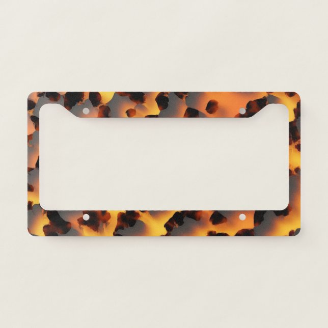 Tortoiseshell Seamless Pattern, Chic TortoiseShell License Plate Frame (Front)