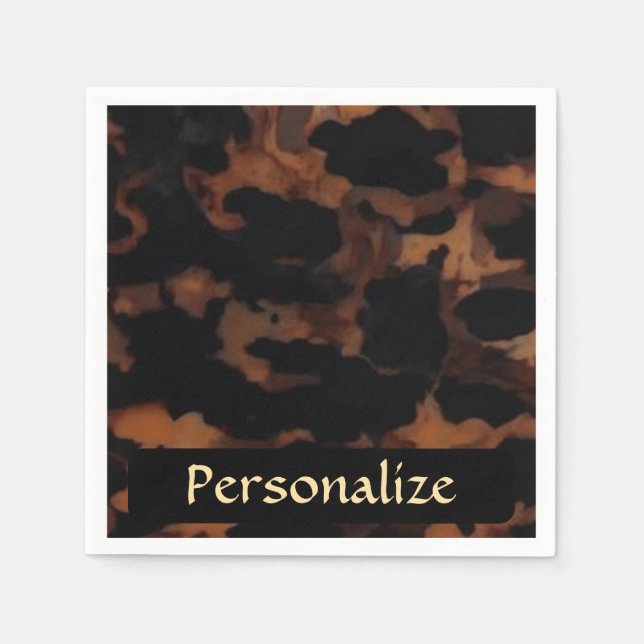 Tortoiseshell Seamless Pattern, Chic TortoiseShell Napkins (Front)