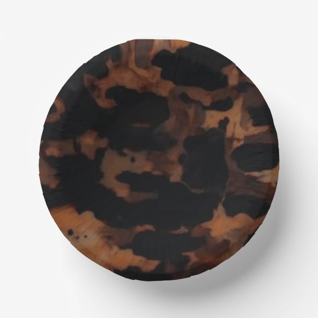 Tortoiseshell Seamless Pattern, Chic TortoiseShell Paper Bowls (Front)