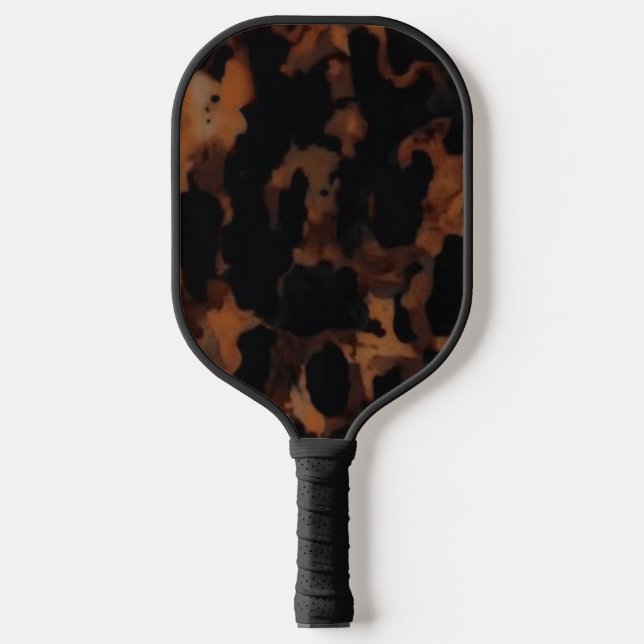 Tortoiseshell Seamless Pattern, Chic TortoiseShell Pickleball Paddle (Front)