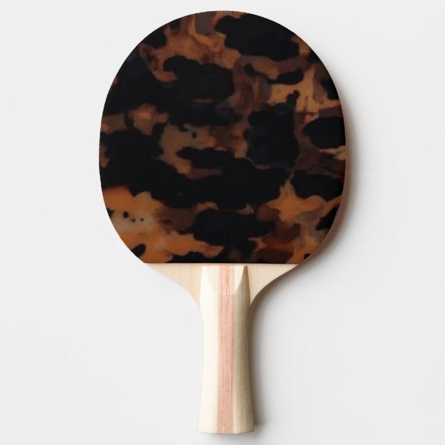 Tortoiseshell Seamless Pattern, Chic TortoiseShell Ping Pong Paddle (Front)