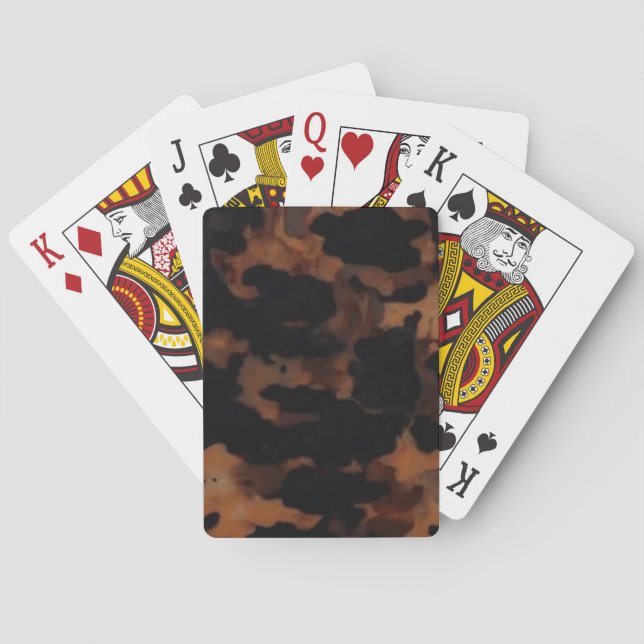 Tortoiseshell Seamless Pattern, Chic TortoiseShell Poker Cards (Back)