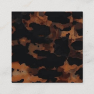 Tortoiseshell Seamless Pattern, Chic TortoiseShell Square Business Card