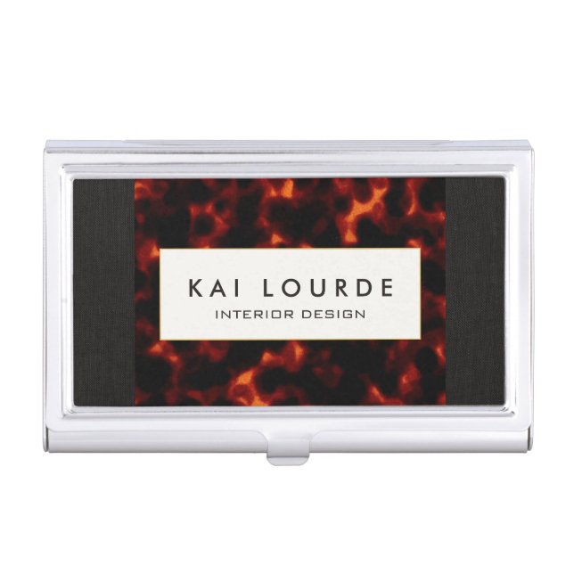 Tortoiseshell  Stylish Chic Business Card Case (Front)