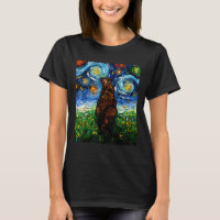 Tortoiseshell Tortie Starry Night Kitty Cat Art By