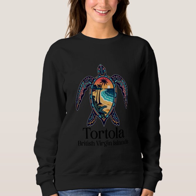 Tortola B.V.I British Virgin Islands Souvenir Vaca Sweatshirt (Front)
