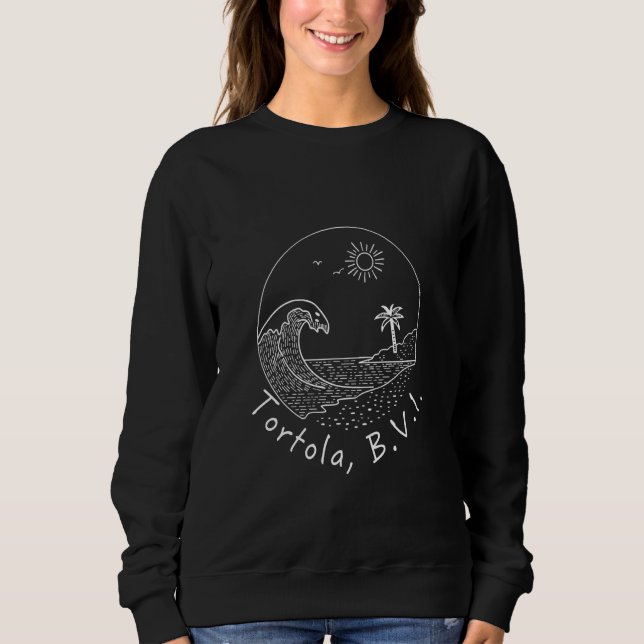 Tortola B.V.I British Virgin Islands Souvenir Vaca Sweatshirt (Front)