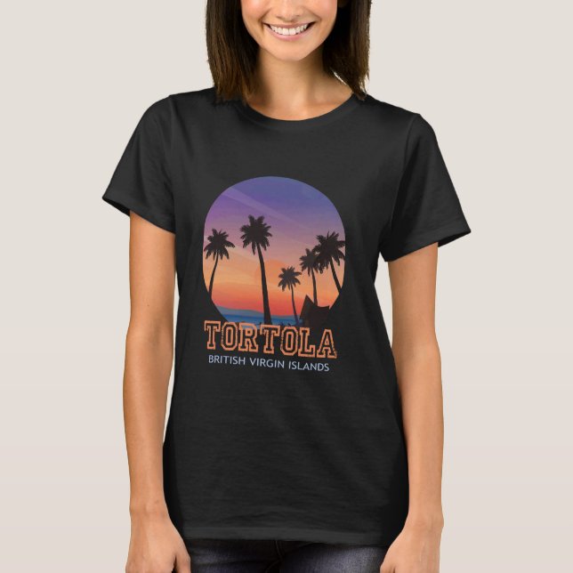 Tortola British Virgin Islands Sunset Beach T-Shirt (Front)