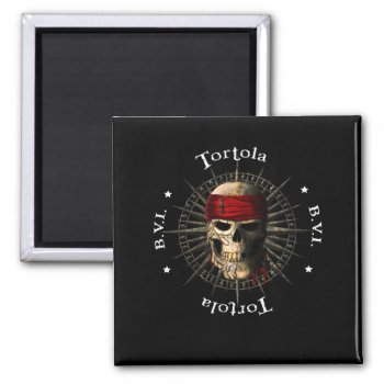 Tortola Bvi Pirate Skull Magnet by packratgraphics at Zazzle