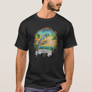 Tortola BVI Vintage Tropical Parrot Vacation T-Shirt