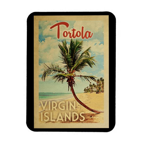 Tortola Magnet Palm Tree Vintage Travel