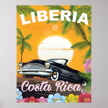 Tortuguero  Costa Rica Vintage Travel Poster by bartonleclaydesign at Zazzle