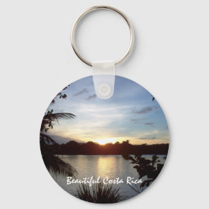 Tortuguero Evening - Sunset in Costa Rica Keychain