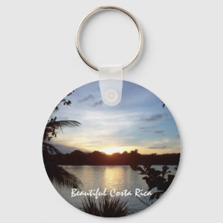 Tortuguero Evening - Sunset in Costa Rica Keychain