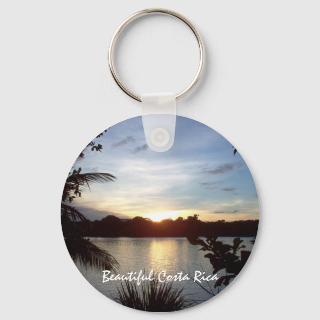 Tortuguero Evening - Sunset in Costa Rica Keychain (Front)