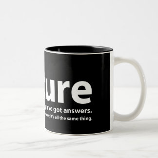 Torture - we've got questions, you've got answers Two-Tone coffee mug