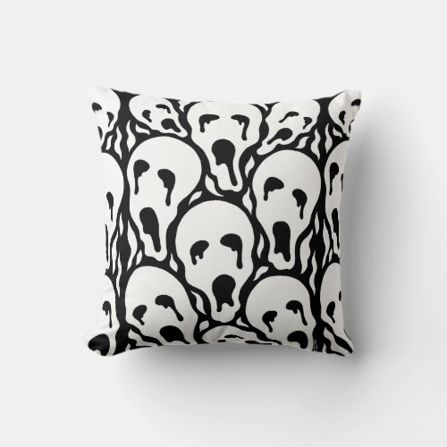 Tortured Souls Horror Artwork Throw Pillow