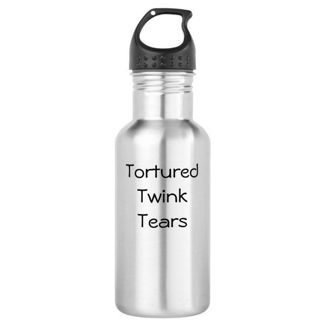 Tortured Twink Tears Stainless Steel Water Bottle (Front)