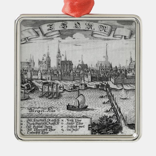 Torun, Poland Metal Ornament (Front)