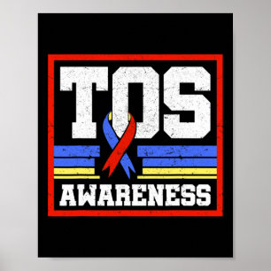 Tos Awareness Ribbon Thoracic Outlet Syndrome Supp Poster