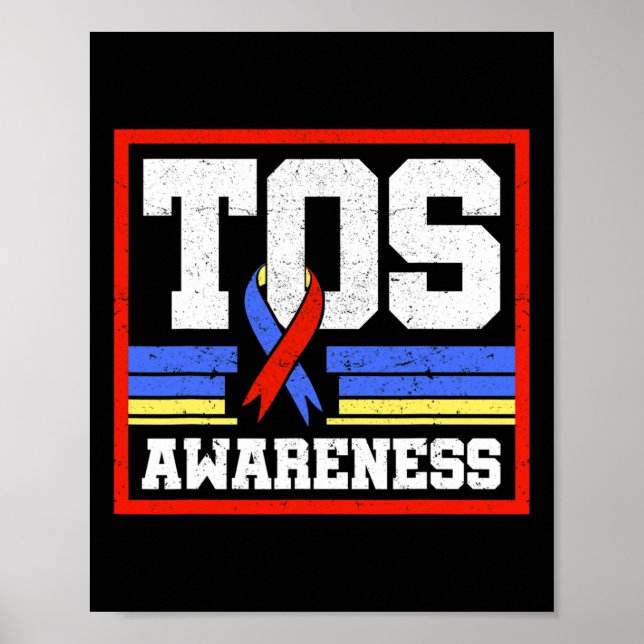 Tos Awareness Ribbon Thoracic Outlet Syndrome Supp Poster (Front)