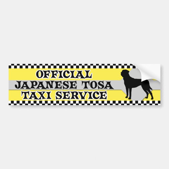 Tosa Inu Taxi Service Bumper Sticker (Front)