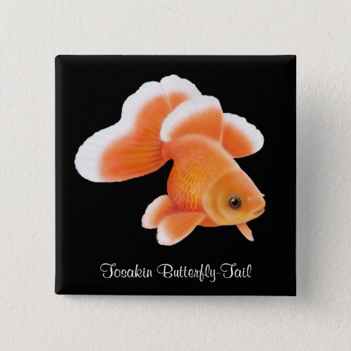 Tosakin Butterfly Tail Goldfish Pinback Button