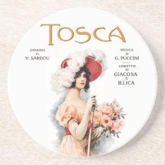 Tosca Opera Vintage - Puccini Opera Poster Design Coaster