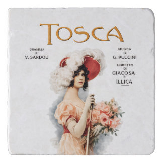 Tosca Opera Vintage - Puccini Opera Poster Design Trivet
