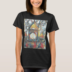 Toscana Cathedral Steampunk Artwork T-Shirt