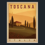 Toscana, Italia Postcard<br><div class="desc">Anderson Design Group is an award-winning illustration and design firm in Nashville, Tennessee. Founder Joel Anderson directs a team of talented artists to create original poster art that looks like classic vintage advertising prints from the 1920s to the 1960s.</div>