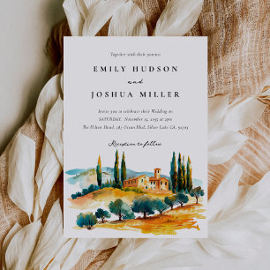 Toscana Landscape Italian Wedding Invitation