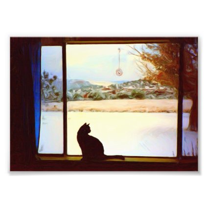 Tosca's Winter Window Photo Print