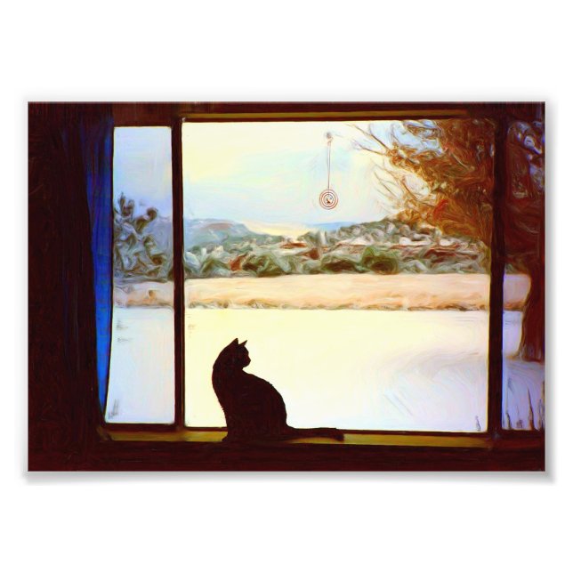 Tosca's Winter Window Photo Print (Front)