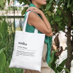 Toska Definition Russian Word Modern Typography Tote Bag