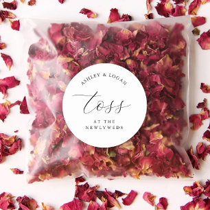 Toss At The Newlyweds Confetti Favor Classic Round Sticker