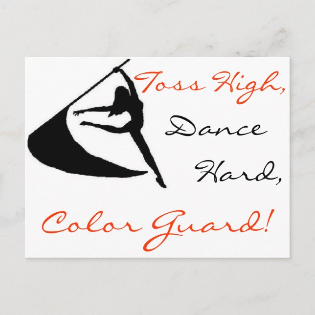 Toss High, Dance Hard, Color Guard Postcard (Front)