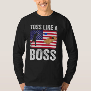 Toss Like A boss Cornhole Team Bean Bag   Cornhole T-Shirt