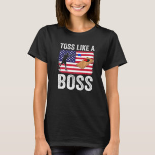 Toss Like A boss Cornhole Team Bean Bag Cornhole T-Shirt