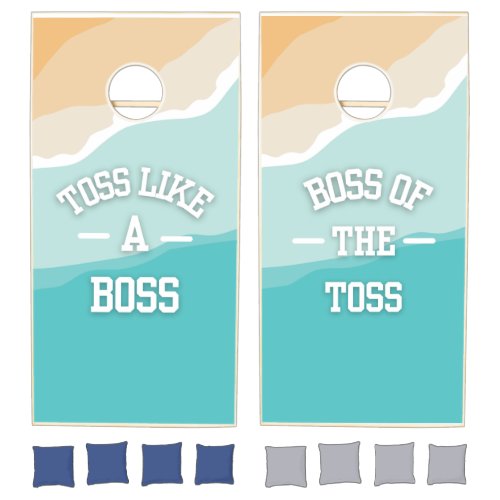 Toss Like a Boss Ocean Beach Cornhole Set
