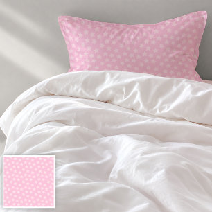 Tossed Pink Stars Standard Pillow Case