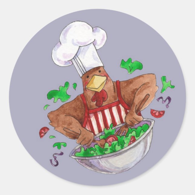 Tossing Salad Classic Round Sticker (Front)