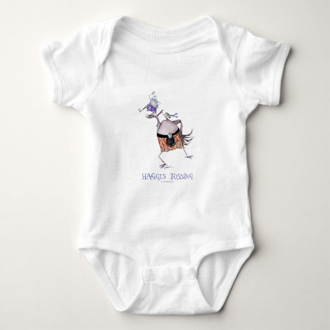 tossing the haggis baby bodysuit (Front)