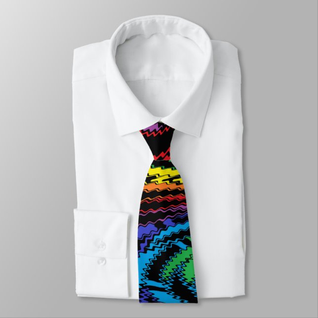 Tossing the Rainbow Neck Tie (Tied)